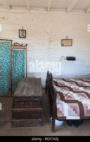 Stati Uniti d'America, Nebraska, Beatrice, Homestead Monumento Nazionale di America, Homesteader's Cabin Foto Stock