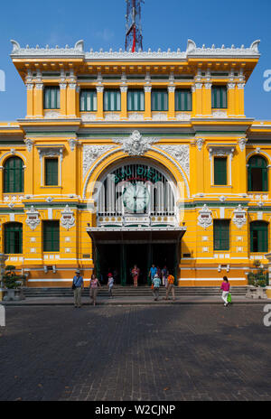 Il Vietnam, Ho Chi Minh City, Central Post Office, esterna Foto Stock