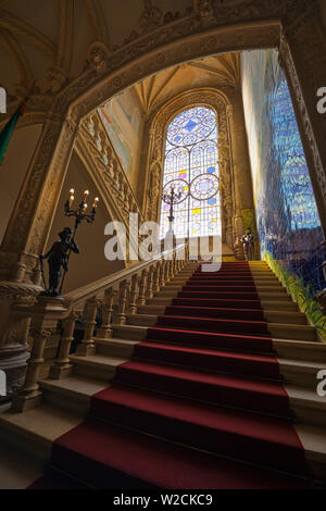 Santa Cruz do Buçaco Palace Hotel, interno, ex monastero carmelitano, Bussaco National Forest, Mealhada, Beira litorale, Portogallo Foto Stock