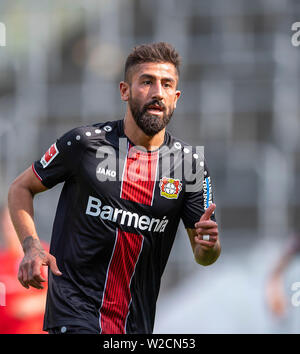 Wuppertal, Deutschland. 06 Luglio, 2019. Kerem DEMIRBAY (LEV) calcio Test Match, Wuppertaler SV (W) - Bayer 04 Leverkusen (LEV) il 06/07/2019 a Wuppertal/Germania. € | Utilizzo di credito in tutto il mondo: dpa/Alamy Live News Foto Stock