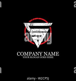 CA lettera iniziale logo design, sport modello di logo Illustrazione Vettoriale