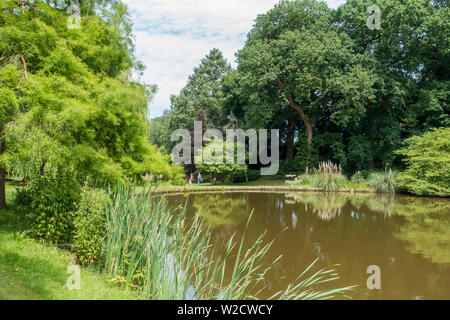 Il,Lago,,Mount Ephraim,Casa,Giardino,Faversham,Kent Foto Stock