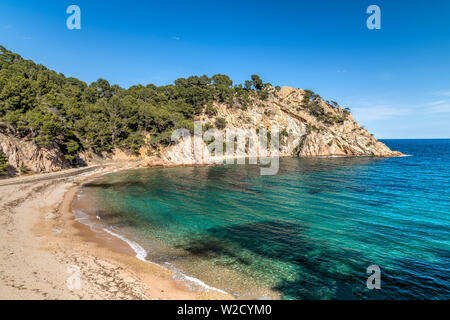 Cala Giverola, Tossa de Mar, Costa Brava Catalogna Foto Stock