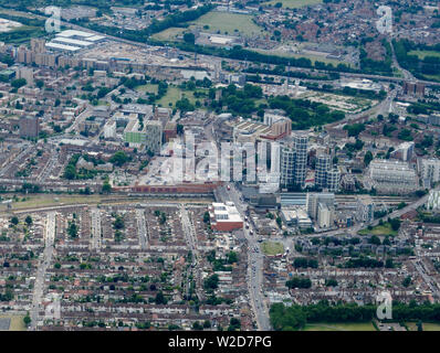 Una vista ad alto livello di Barking, East London, Regno Unito Foto Stock