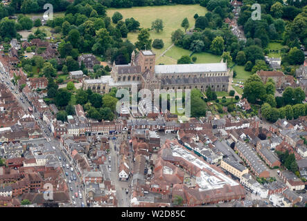 St Albans, Hertfordshire, dall'aria, sud-est dell' Inghilterra, Regno Unito Foto Stock