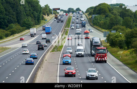 M18 Autostrada tra Rotherham & Sheffield South Yorkshire, nell'Inghilterra del Nord, Regno Unito Foto Stock