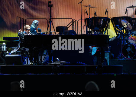 LUCCA, Italia. 07 luglio , 2019. Elton john live in concert . Stefano Dalle Luche / Alamy Live News. Foto Stock