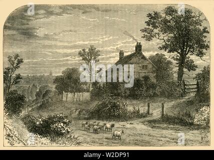 'Sir Richard Steele's House, Haverstock Hill', C1876. Creatore: sconosciuto. Foto Stock