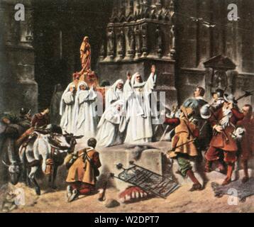 La badessa di Frauenchiemsee protegge il suo convento, 1632, (1936). Creatore: sconosciuto. Foto Stock