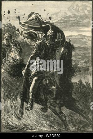 'Volo di Pompeo dal Battle-Field della Pharsalia', 1890. Creatore: sconosciuto. Foto Stock