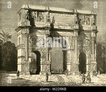 "Arco di Costantino", 1890. Creatore: sconosciuto. Foto Stock