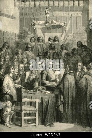 'Signing del Trattato di Vestfalia', 24 ottobre 1648, (1890). Creatore: sconosciuto. Foto Stock