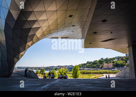 Museo di confluenza, un science center e il Museo di antropologia che si è aperto in 2014, Lione, Francia Foto Stock