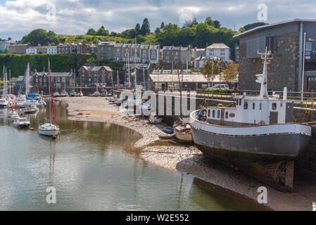 Porthmadog Galles del Nord. Afon Glaslyn fiume. Il porto Foto Stock