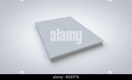 Coperchio Hardbound modello Libro, Libro bianco mockup per progettazione utilizza, rendering 3d. Foto Stock