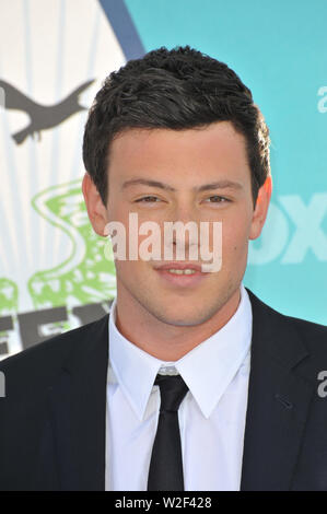 LOS ANGELES, CA. 09 agosto 2010: Cory Monteith al 2010 Teen Choice Awards al Amphitheatre di Gibson, Universal Studios Hollywood, CA. © 2010 Paul Smith / Featureflash Foto Stock