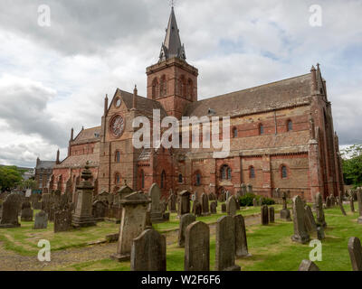 San Magnus Cathedral a Kirkwall, Orkney Islands, Scozia Foto Stock