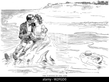 Charles Dana Gibson girando Marea 1900. Foto Stock