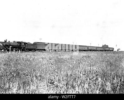 Canadian nord del convoglio ferroviario a Warman Junction, Saskatchewan, prese nel 1907 Foto Stock