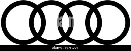Audi Logo, produttore di automobili, Germania Foto Stock