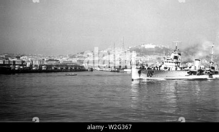 Eva Braun Collection (album 5) - porto di Napoli a Napoli Italia ca. fine del 1930 o all'inizio del 1940 Foto Stock