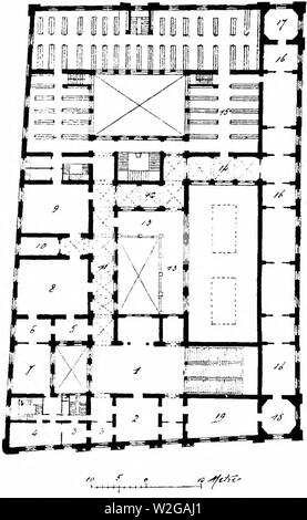 Chilovi - Il nuovo palazzo per la Biblioteca Nazionale Centrale di Firenze, 1892 (pagina 8 del raccolto). Foto Stock