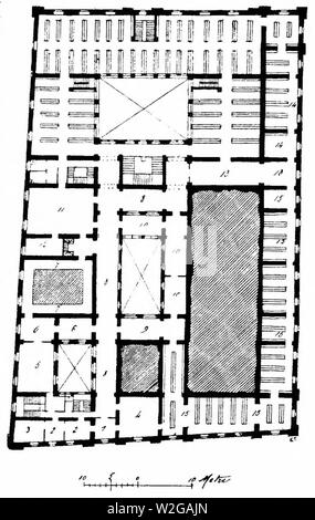 Chilovi - Il nuovo palazzo per la Biblioteca Nazionale Centrale di Firenze, 1892 (pagina 10 raccolto). Foto Stock