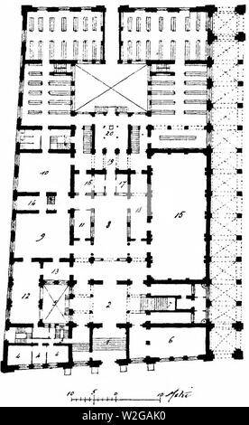 Chilovi - Il nuovo palazzo per la Biblioteca Nazionale Centrale di Firenze, 1892 (pagina 6 crop) 2. Foto Stock
