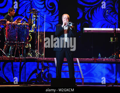 Giugno 15, 2019 - Hamilton, sul, U.S. - 15 Giugno 2019 - Hamilton, Ontario, Canada. Lee Loughnane della mitica band Chicago si esibisce dal vivo in concerto al centro FirstOntario. Photo credit: Brent Perniac/AdMedia (credito Immagine: © Brent Perniac/AdMedia via ZUMA filo) Foto Stock