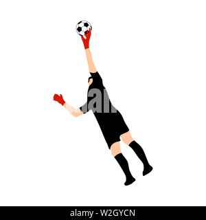 Altamente dettagliate soccer silhouette. Completamente modificabile EPS 10 illustrazione vettoriale. Illustrazione Vettoriale