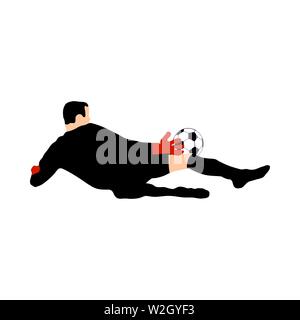 Altamente dettagliate soccer silhouette. Completamente modificabile EPS 10 illustrazione vettoriale. Illustrazione Vettoriale