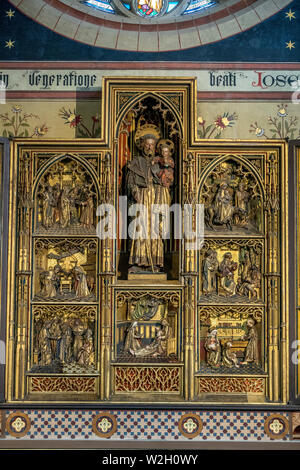 La Madonna cattedrale, Anversa, Belgio. San Giuseppe pala d altare. Foto Stock