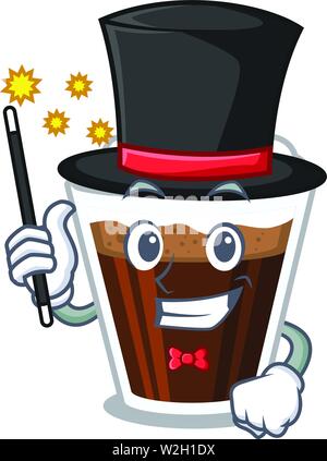 Mago Irish coffee nella forma dei caratteri Illustrazione Vettoriale