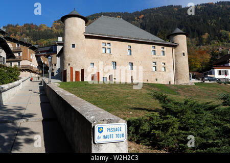 Maison forte. Il passaggio de Haute Tour. Saint Gervais. La Francia. Foto Stock