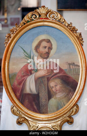 Chiesa di Santa Maria dei Servi. San Valentino. La pittura. Padova. L'Italia. Foto Stock