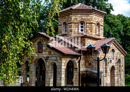 Saint Naum monastero complesso Sveti Naum, Repubblica di Macedonia. St Paraskeva Chiesa. Foto Stock