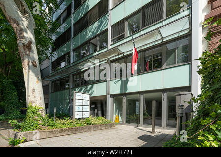 Frankfurt am Main, luglio 2019. L'edificio del Consolato Generale della Repubblica del Cile Foto Stock