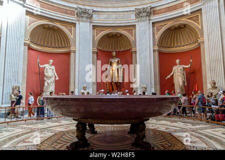 Sala della Rotonda nel Museo Pio Clementino, Musei Vaticani - Vaticano Foto Stock