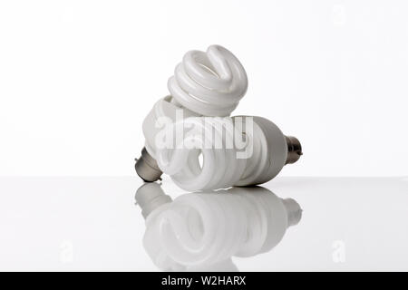 Close up of fluorescent lightbulbs Stock Photo