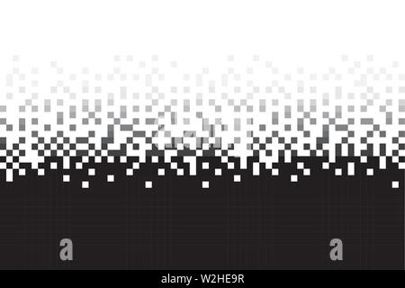 Pixel gradiente grigio Seamless Pattern. Abstract di pixel di sfondo a mosaico, illustrazione di vettore per il sito web, scheda, poster. Illustrazione Vettoriale
