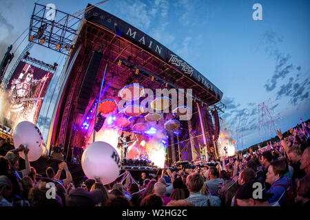 Oslo, Norvegia - 27 giugno 2019. La American rock band Kiss esegue un concerto dal vivo durante il norvegese music festival tonnellate di roccia 2019 a Oslo. (Photo credit: Gonzales foto - Terje Dokken). Foto Stock