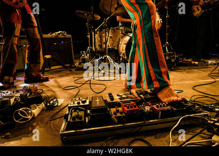 Roskilde, Danimarca. Luglio 07th, 2019. La band psichedelica giapponese Kikagaku Moyo suona un concerto dal vivo durante il festival di musica danese Roskilde Festival 2019. (Photo credit: Gonzales Photo - Malthel Ivarsson). Foto Stock