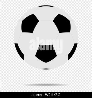 Pallone da calcio con design classico isolato su sfondo trasparente. Illustrazione Vettoriale eps 10. Illustrazione Vettoriale