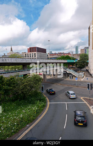 Il Churchill Way cavalcavia in Liverpool Regno Unito per essere demolita questa estate perché questi non sono più sicuri per il trasporto del traffico e troppo costosi da riparare Foto Stock