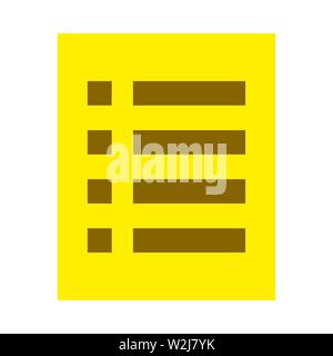 Elenco dei medici icona illustrazione piana di elenco medici icona vettore per il web, disegno, progettazione, ecc. Foto Stock