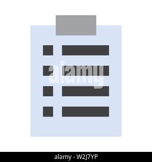 Elenco dei medici icona illustrazione piana di elenco medici icona vettore per il web, disegno, progettazione, ecc. Foto Stock