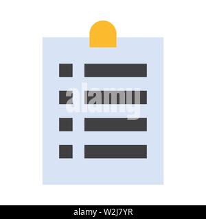 Elenco dei medici icona illustrazione piana di elenco medici icona vettore per il web, disegno, progettazione, ecc. Foto Stock