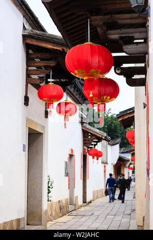 Fuzhou,provincia del Fujian,Cina-06 MAR 2019: il celebre storico e culturale Sanfang Qixiang (tre corsie e sette Vicoli) a Fuzhou Foto Stock