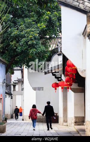 Fuzhou,provincia del Fujian,Cina-06 MAR 2019: il celebre storico e culturale Sanfang Qixiang (tre corsie e sette Vicoli) a Fuzhou Foto Stock