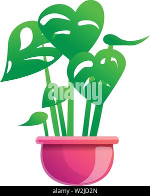 Icona Houseplant. Cartoon di houseplant icona vettoriali per il web design isolato su sfondo bianco Illustrazione Vettoriale